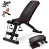Relaxdays Panca pesi pieghevole regolabile fino a 150 kg, nera per casa | 2 elastici, 4 in 1