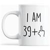 EletyueRob Tazza ideale come regalo divertente per 40° compleanno, per donne e uomini che compiono 40 anni, per festeggiamento ironico