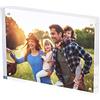SimbaLux Cornice portafoto magnetica in acrilico, 20,3 x 25,4 cm, spessore 24 mm, con protezione UV (1 pezzo), vetro trasparente, double face, senza cornice, autoportante, 20% più spessa della maggior