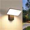 Riserva Lampada da Parete Esterno Nero 16W, IP65 350° Regolabile, 3000K | Applique Esterno Moderno LED Industriale per Terrazza, Corridoio, Giardini