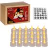 Idena 50023 - LED tea lights, 24 pezzi, candele elettriche con luce tremolante, batterie incluse, decorazione per matrimonio, festa, Natale, in scatola, Pasqua, come luce d'atmosfera