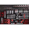 BRILLIANT TOOLS KS Tools 811.0111 SCS 1/4+3/8+1/2 Serie di chiavi a bussola, 111 pz in modulo 1/1