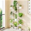 Garvee Portapiante, Scaffale Porta Fiori Da Interno in Metallo a 5/7 Ripiani, Angolare, Antiscivolo e Impermeabile, Perfetto Per Giardino, Soggiorno, Camera Da Letto, Balcone, Patio