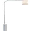 TopLight SLOPE PIANTANA 1188- 1 LUCE ATTACCO E27 TUBO DOPPIA CURVA BASE PARALLELEPIPEDO BIANCO DIFFUSORE CONICO BIANCO