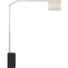 TopLight SLOPE PIANTANA 1188- 1 LUCE ATTACCO E27 TUBO DOPPIA CURVA BASE PARALLELEPIPEDO NERO DIFFUSORE CILINDRICO BIANCO