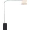 TopLight SLOPE PIANTANA 1188- 1 LUCE ATTACCO E27 TUBO DOPPIA CURVA BASE PARALLELEPIPEDO NERO DIFFUSORE CONICO BIANCO
