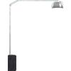 TopLight SLOPE PIANTANA 1188- 1 LUCE ATTACCO E27 TUBO DOPPIA CURVA BASE PARALLELEPIPEDO NERO DIFFUSORE METALLICO