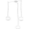 TopLight SOFT SOSPENSIONE BIANCO D18 CM 3 LUCI ATTACCO E27 IN METALLO E VETRO SOFFIATO OPACO