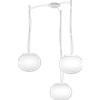 TopLight SOFT SOSPENSIONE BIANCO D28 CM 3 LUCI ATTACCO E27 IN METALLO E VETRO SOFFIATO OPACO