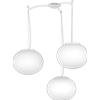 TopLight SOFT SOSPENSIONE BIANCO D35 CM 3 LUCI ATTACCO E27 IN METALLO E VETRO SOFFIATO OPACO