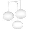 TopLight SOFT SOSPENSIONE BIANCO D45 CM 3 LUCI ATTACCO E27 IN METALLO E VETRO SOFFIATO OPACO