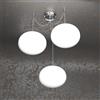 TopLight SOFT SOSPENSIONE CROMO D28 CM 3 LUCI ATTACCO E27 IN METALLO E VETRO SOFFIATO OPACO