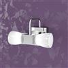 TopLight SUNNY APPLIQUE 2 LUCI ATTACCO G9 IN METALLO CROMO E VETRI SATINATI