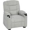 HOMCOM Poltrona Relax Elettrica con Massaggio, Riscaldamento e Funzione Memory, Grigio | Aosom Italy