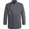ZhuiKun Giacca da Chef Unisex con Tasca Cappotto da Cuoco Abbigliamento da Lavoro Uniforme da Cucina
