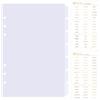 DY.2ten 7 Fogli Trasparente Bianco Divisori Raccoglitori ad Anelli A5,6 Fori Plastica Divisorio Pagina Indice Tab,per A5 Quaderni ad Anelli, per Scuola o Ufficio(21cm x 14.2cm)