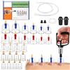 DUNSOO Coppettazione con 24 Coppette Massaggio Schiena - Per Cupping Therapy | Set di coppette per contrastare la cellulite, la tensione e rilassare i muscoli, set di coppette con magneti per agopressione
