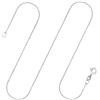 EDELIND Collana donna 14K 18K oro bianco, 1,1mm maglia grumetta, anche 9K | Catenina sottile in oro bianco vero per donne; 585, 750, 375; chiusura ad anello a molla