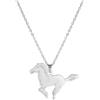 Generico Collane da uomo, Collane di cavallo Ciondolo di cavallo Collana Collana Catena di cavalli Gioielli di moda Donne regalo di Natale