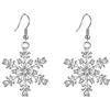 Ever Faith® Orecchini a cerchio da donna, con cristalli austriaci, a forma di fiocco di neve, trasparenti