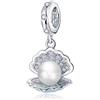 YOAME Ciondolo in argento Sterling 925 con perla in conchiglia, compatibile con braccialetti Pandora