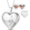 Dacomfy Collana Foto Personalizzata Medaglione Cuore con 1 a 6 Nomi Ciondolo Famiglia Argento Oro Regali per Donne, Mamma, Nonne,Mogli