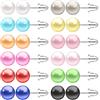 AoedeJ Orecchini a perno con perle colorate, set di piccoli orecchini di perle in acciaio inox, da donna