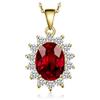 JewelryPalace Collana Donna Kate Middleton Argento 925 con Pietre Preziose Colorate, Princess Diana William Collana Ciondolo Pietra Ovale con Catena 45cm, Collane Pendenti Tre Ori Set Gioielli Donna