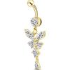 NovaNavel Piercing ombelico farfalla in oro