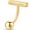 NovaNavel Piercing ombelico floating con nome in oro