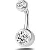 NovaNavel Piercing ombelico banana classica in argento