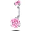 NovaNavel Piercing ombelico luce infinita rosa in argento