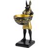 Generic Statua vintage di Anubis da 25,4 cm, con ciotola, statuetta di dio egiziano in resina di alta qualità, decorazione dell'antico Egitto e organizer da scrivania per chiavi, gioielli, regalo da