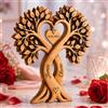 Smile lab Albero della Vita Cuore in Legno Personalizzato con Nomi Data per Lui Lei | Regali Personalizzati Nozze di Legno Anniversario, Albero della Vita di SanValentino, Regalo Romantica per Coppia Matrimonio