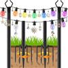 HoldOneLight 2 pali di catena per ponte, 2 pezzi da 9,8 piedi da appendere all'aperto decorazione giardino cortile terrazza supporto illuminazione per feste Natale matrimonio