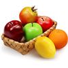 Lorigun Frutti finti decorazione, frutta artificiale cucina ciotola decorazione realistica frutta finta per partito Chirstmas Decortion, mele artificiali finto limone arancio 6 pezzi/set