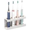 REBECCAGIBSON 1 Pezzo 4 Fori Portaspazzolino Elettrico Multifunzione Base,Kit Organizer Bagno Portaspazzolino,Senza Forare Resistente Acqua Scomparti Portaspazzolino,Per Bagno