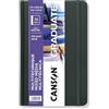 Canson Graduate Book,blocco da disegno a grana leggera, 200 g/mq, copertina rigida, 14 x 21,6 cm, bianco, 36 fogli