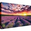 Wallazz Quadri Moderni Soggiorno Paesaggio di campagna, Fiori - 100% Made in Italy - Stampa su Tela - Quadro Camera da Letto - Qualità Artigianale - 60x120cm