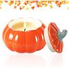 SPHERETRON Candele di Halloween Candele profumate decorative a zucca Candele di Halloween Candele profumate decorative autunnali Regali per Halloween, Ringraziamento, decorazione per feste (Arancione)