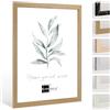 Bildershop-24 Cornice portafoto Clara, 15 x 15 cm, Rovere naturale, Legno massello, ANTIRIFLESSO