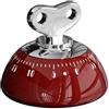 YobiLife Timer da cucina magnetico, conto alla rovescia da 60 minuti, senza batterie, molla meccanica, in acciaio inox, ABS, per scrivania, cucina, studio, gestione del timer, rosso, bianco, verde (rosso)