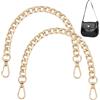 Beebeecraft 2 prolunga per Tracolla di Borsa Tracolla Corta In Alluminio Dorato Intrecciato Da 8.3{5} cm con Moschettone Girevole In Lega per Borse A Tracolla Borse A Mano e Altri Oggetti Artigianali.