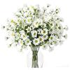 twirush 6 fasci di margherite bianche artificiali da esterno, in plastica, resistenti ai raggi UV, fiori finti di seta, piante finte per esterni, interni, giardino, balcone, portico, cortile, patio, finestra