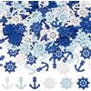 SOFPLATE Circa 300 pezzo di Ancora In Legno Ritagliato Ornamenti Nautici In Legno Colorato Timone Sterzo Estate Marittimo Sparso Nave Oceano Decorazione Mare Ciondolo Ornamenti Appesi per Albero Paret