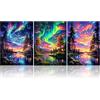 Doafoce Diamond Painting Aurore 5D Kit per Pittura Diamante Paesaggio Natura Fai da Te Diamantini Crystal Art Adulti Bambini Decorazione per Casa e Pareti 30x30cm