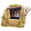 Chianese Fontana per presepe con tetto e muratura dotata di vaschetta e pompa acqua