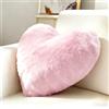 Wapasezyar Cuscino a forma di cuore per la cameretta dei bambini, morbido cuscino a forma di cuore, per San Valentino o festa della mamma, regalo romantico per compleanno, per letto e viaggi, divano (rosa)