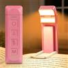 Gritin Luce per Lettura Libri a Letto-14 LED Spettro Completo per Occhi | Doppia Sorgente Luminosa, 5 Colori e 5 Luminosità, Lunga Durata, Ricaricabile con Clip per Amanti Libri-Rosa Caldo