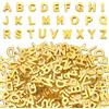 TOAOB THE ONE AND ONLY BABY TOAOB 130pz 12.5mm Perline di Lettere Colorate in Acrilico Oro | A-Z Lettere Alfabeto Perline, con Foro Grande, per Bracciali Collane Gioielli Fai Da Te Phone Catene Portachiavi